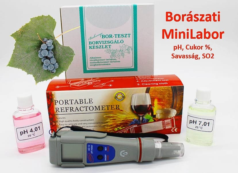 Vinarski miniLABOR z refraktometrom in pH-metrom