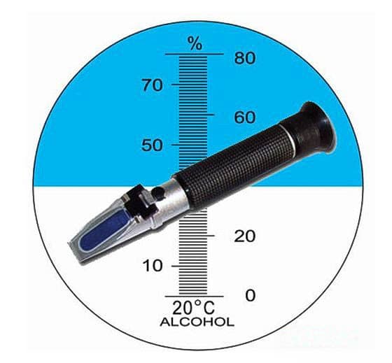 RHW-80 alkoholni refraktometer 0–80 %