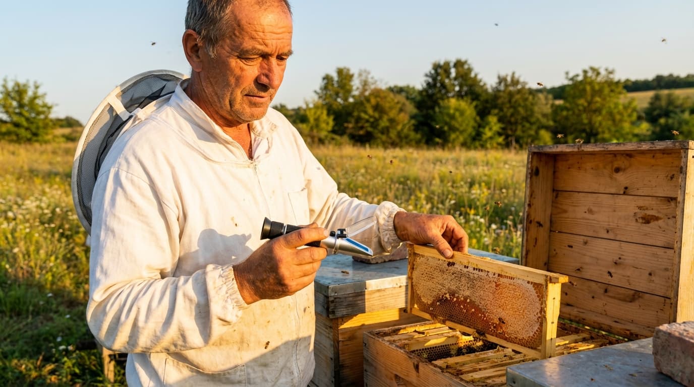Merjenje vsebnosti vode v medu z refraktometrom